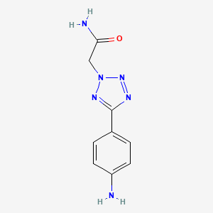molecular formula C9H10N6O B2878414 2-(5-(4-aminophenyl)-2H-tetrazol-2-yl)acetamide CAS No. 918932-95-3