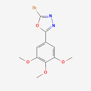 molecular formula C11H11BrN2O4 B2878440 2-Bromo-5-(3,4,5-trimethoxyphenyl)-1,3,4-oxadiazole CAS No. 926191-64-2