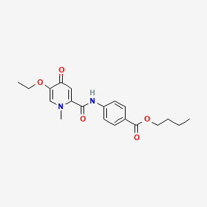 molecular formula C20H24N2O5 B2878458 butyl 4-(5-ethoxy-1-methyl-4-oxo-1,4-dihydropyridine-2-amido)benzoate CAS No. 1105220-90-3