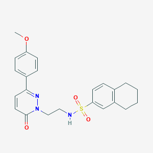 molecular formula C23H25N3O4S B2878517 N-(2-(3-(4-methoxyphenyl)-6-oxopyridazin-1(6H)-yl)ethyl)-5,6,7,8-tetrahydronaphthalene-2-sulfonamide CAS No. 921831-74-5
