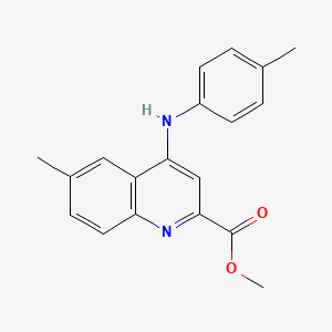 molecular formula C19H18N2O2 B2878575 methyl 6-methyl-4-[(4-methylphenyl)amino]quinoline-2-carboxylate CAS No. 1207058-65-8