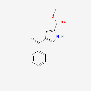 molecular formula C17H19NO3 B2878578 methyl 4-(4-tert-butylbenzoyl)-1H-pyrrole-2-carboxylate CAS No. 478078-44-3