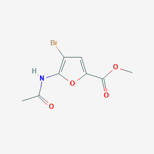 molecular formula C8H8BrNO4 B2878618 Methyl 4-bromo-5-acetamidofuran-2-carboxylate CAS No. 2138550-12-4