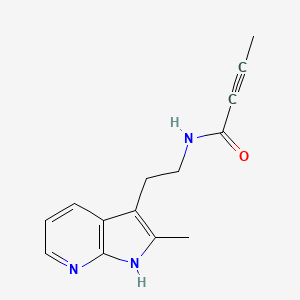 molecular formula C14H15N3O B2878622 N-(2-{2-methyl-1H-pyrrolo[2,3-b]pyridin-3-yl}ethyl)but-2-ynamide CAS No. 2411245-38-8