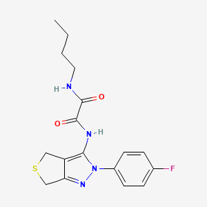 molecular formula C17H19FN4O2S B2878634 N-butyl-N'-[2-(4-fluorophenyl)-2H,4H,6H-thieno[3,4-c]pyrazol-3-yl]ethanediamide CAS No. 900010-12-0