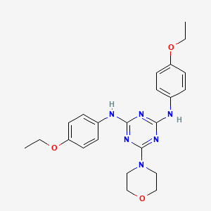 molecular formula C23H28N6O3 B2878664 N2,N4-BIS(4-ETHOXYPHENYL)-6-(MORPHOLIN-4-YL)-1,3,5-TRIAZINE-2,4-DIAMINE CAS No. 433692-03-6