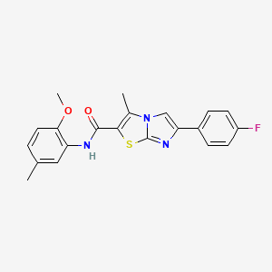 6-(4-fluorophenyl)-N-(2-methoxy-5-methylphenyl)-3-methylimidazo[2,1-b][1,3]thiazole-2-carboxamide