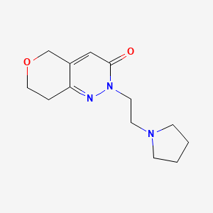 2-[2-(pyrrolidin-1-yl)ethyl]-2H,3H,5H,7H,8H-pyrano[4,3-c]pyridazin-3-one