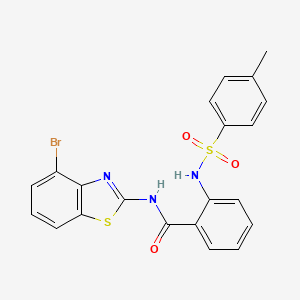 molecular formula C21H16BrN3O3S2 B2878671 N-(4-bromo-1,3-benzothiazol-2-yl)-2-(4-methylbenzenesulfonamido)benzamide CAS No. 921067-30-3