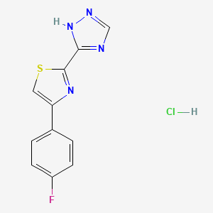 3-[4-(4-fluorophenyl)-2,3-dihydro-1,3-thiazol-2-ylidene]-3H-1,2,4-triazole hydrochloride