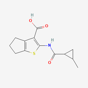 2-[(2-methylcyclopropanecarbonyl)amino]-5,6-dihydro-4H-cyclopenta[b]thiophene-3-carboxylic acid