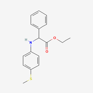 molecular formula C17H19NO2S B2878704 Ethyl 2-{[4-(methylsulfanyl)phenyl]amino}-2-phenylacetate CAS No. 200404-08-6