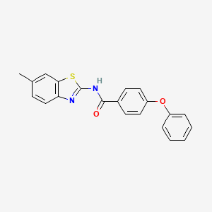 molecular formula C21H16N2O2S B2878711 N-(6-methyl-1,3-benzothiazol-2-yl)-4-phenoxybenzamide CAS No. 307510-56-1
