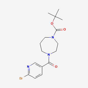 molecular formula C16H22BrN3O3 B2878715 Tert-butyl 4-(6-bromopyridine-3-carbonyl)-1,4-diazepane-1-carboxylate CAS No. 1694986-53-2