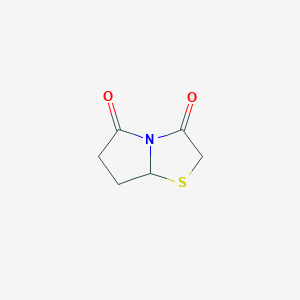 molecular formula C6H7NO2S B2878717 hexahydropyrrolo[2,1-b][1,3]thiazole-3,5-dione CAS No. 106039-91-2