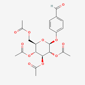 molecular formula C21H24O11 B2878756 4-Formylphenyl 2,3,4,6-tetra-O-acetyl-B-D-glucopyranoside CAS No. 31873-42-4