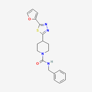 molecular formula C19H20N4O2S B2878763 N-benzyl-4-[5-(furan-2-yl)-1,3,4-thiadiazol-2-yl]piperidine-1-carboxamide CAS No. 1105210-80-7