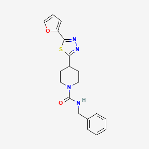 N-benzyl-4-(5-(furan-2-yl)-1,3,4-thiadiazol-2-yl)piperidine-1-carboxamide