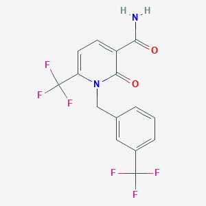 2-oxo-6-(Trifluoromethyl)-1-(3-(trifluoromethyl)benzyl)-1,2-dihydro-3-pyridinecarboxamide