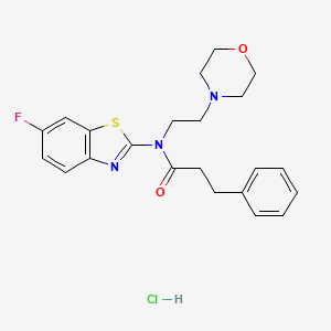 N-(6-fluorobenzo[d]thiazol-2-yl)-N-(2-morpholinoethyl)-3-phenylpropanamide hydrochloride