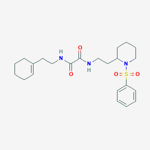 N1-(2-(cyclohex-1-en-1-yl)ethyl)-N2-(2-(1-(phenylsulfonyl)piperidin-2-yl)ethyl)oxalamide