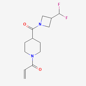 1-[4-[3-(Difluoromethyl)azetidine-1-carbonyl]piperidin-1-yl]prop-2-en-1-one
