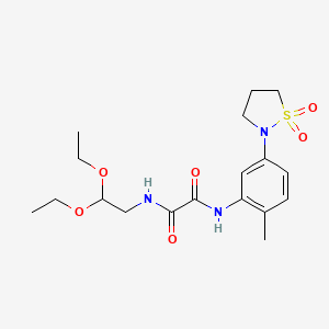 N1-(2,2-diethoxyethyl)-N2-(5-(1,1-dioxidoisothiazolidin-2-yl)-2-methylphenyl)oxalamide