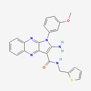 2-amino-1-(3-methoxyphenyl)-N-(thiophen-2-ylmethyl)-1H-pyrrolo[2,3-b]quinoxaline-3-carboxamide