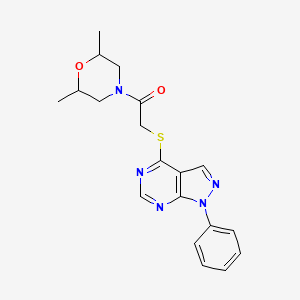 1-(2,6-dimethylmorpholino)-2-((1-phenyl-1H-pyrazolo[3,4-d]pyrimidin-4-yl)thio)ethanone