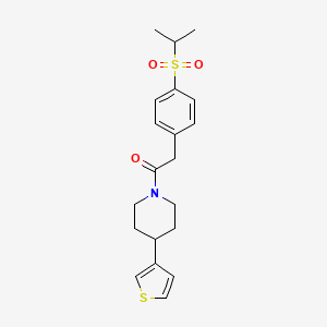 2-(4-(Isopropylsulfonyl)phenyl)-1-(4-(thiophen-3-yl)piperidin-1-yl)ethanone
