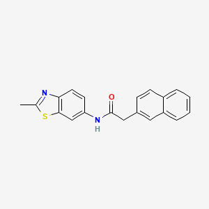 molecular formula C20H16N2OS B2878811 N-(2-methyl-1,3-benzothiazol-6-yl)-2-(naphthalen-2-yl)acetamide CAS No. 955815-81-3