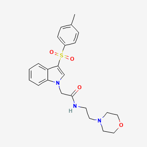molecular formula C23H27N3O4S B2878819 N-(2-morpholinoethyl)-2-(3-tosyl-1H-indol-1-yl)acetamide CAS No. 946306-35-0