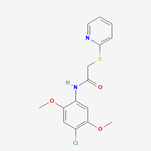 molecular formula C15H15ClN2O3S B2878842 N-(4-chloro-2,5-dimethoxyphenyl)-2-(pyridin-2-ylsulfanyl)acetamide CAS No. 720667-89-0