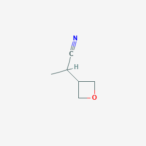 molecular formula C6H9NO B2878843 2-(Oxetan-3-yl)propanenitrile CAS No. 1782884-74-5