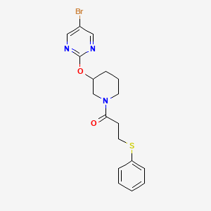 1-(3-((5-Bromopyrimidin-2-yl)oxy)piperidin-1-yl)-3-(phenylthio)propan-1-one