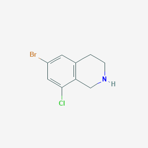 molecular formula C9H9BrClN B2878856 6-Bromo-8-chloro-1,2,3,4-tetrahydroisoquinoline CAS No. 1592348-11-2