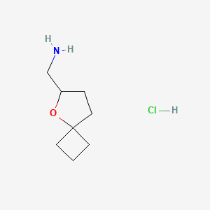 molecular formula C8H16ClNO B2878862 {5-Oxaspiro[3.4]octan-6-yl}methanamine hydrochloride CAS No. 2089255-97-8