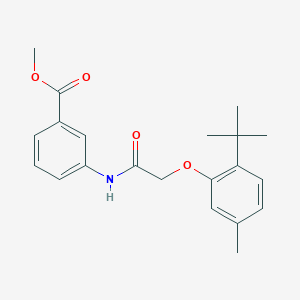 molecular formula C21H25NO4 B2878891 METHYL 3-[2-(2-TERT-BUTYL-5-METHYLPHENOXY)ACETAMIDO]BENZOATE CAS No. 304890-84-4