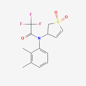 molecular formula C14H14F3NO3S B2878902 N-(2,3-dimethylphenyl)-N-(1,1-dioxido-2,3-dihydrothiophen-3-yl)-2,2,2-trifluoroacetamide CAS No. 1017632-01-7