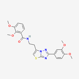 molecular formula C23H24N4O5S B2878910 N-(2-(2-(3,4-dimethoxyphenyl)thiazolo[3,2-b][1,2,4]triazol-6-yl)ethyl)-2,3-dimethoxybenzamide CAS No. 894048-14-7