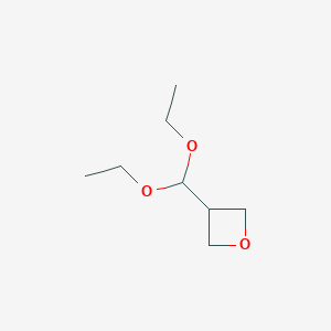 molecular formula C8H16O3 B2878945 3-(Diethoxymethyl)oxetane CAS No. 1284614-76-1