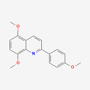 molecular formula C18H17NO3 B2879003 5,8-Dimethoxy-2-(4-methoxyphenyl)quinoline CAS No. 860612-45-9