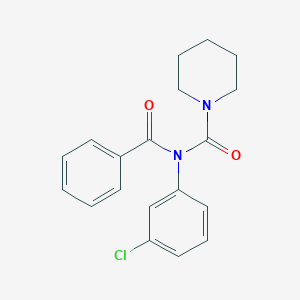 molecular formula C19H19ClN2O2 B2879005 N-(3-chlorophenyl)-N-(piperidine-1-carbonyl)benzamide CAS No. 941958-37-8