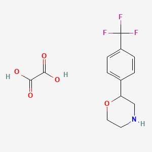 molecular formula C13H14F3NO5 B2879008 2-[4-(Trifluoromethyl)phenyl]morpholine oxalate CAS No. 1198416-91-9; 62243-72-5