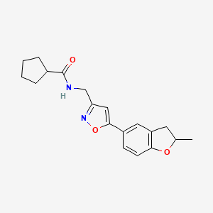 N-((5-(2-methyl-2,3-dihydrobenzofuran-5-yl)isoxazol-3-yl)methyl)cyclopentanecarboxamide