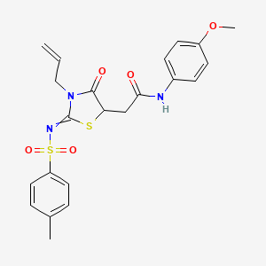 2-(3-allyl-2-{[(4-methylphenyl)sulfonyl]imino}-4-oxo-1,3-thiazolidin-5-yl)-N-(4-methoxyphenyl)acetamide