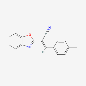 (2E)-2-(1,3-benzoxazol-2-yl)-3-(4-methylphenyl)prop-2-enenitrile