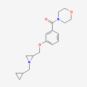 [3-[[1-(Cyclopropylmethyl)aziridin-2-yl]methoxy]phenyl]-morpholin-4-ylmethanone