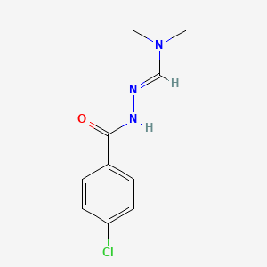 4-chloro-N-[(E)-dimethylaminomethylideneamino]benzamide