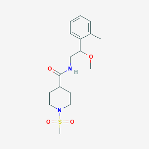 molecular formula C17H26N2O4S B2879063 N-(2-methoxy-2-(o-tolyl)ethyl)-1-(methylsulfonyl)piperidine-4-carboxamide CAS No. 1448073-90-2